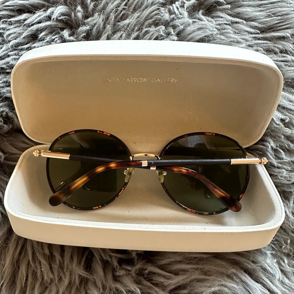 Linda Farrow x The Row Sunglasses Tortoise with case - Picture 5 of 11